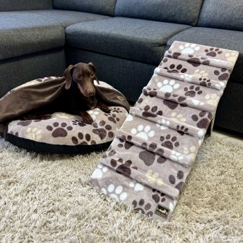   Mancsos cappuccino kicsi (30 cm széles) rámpa szett egyedi hímzéssel